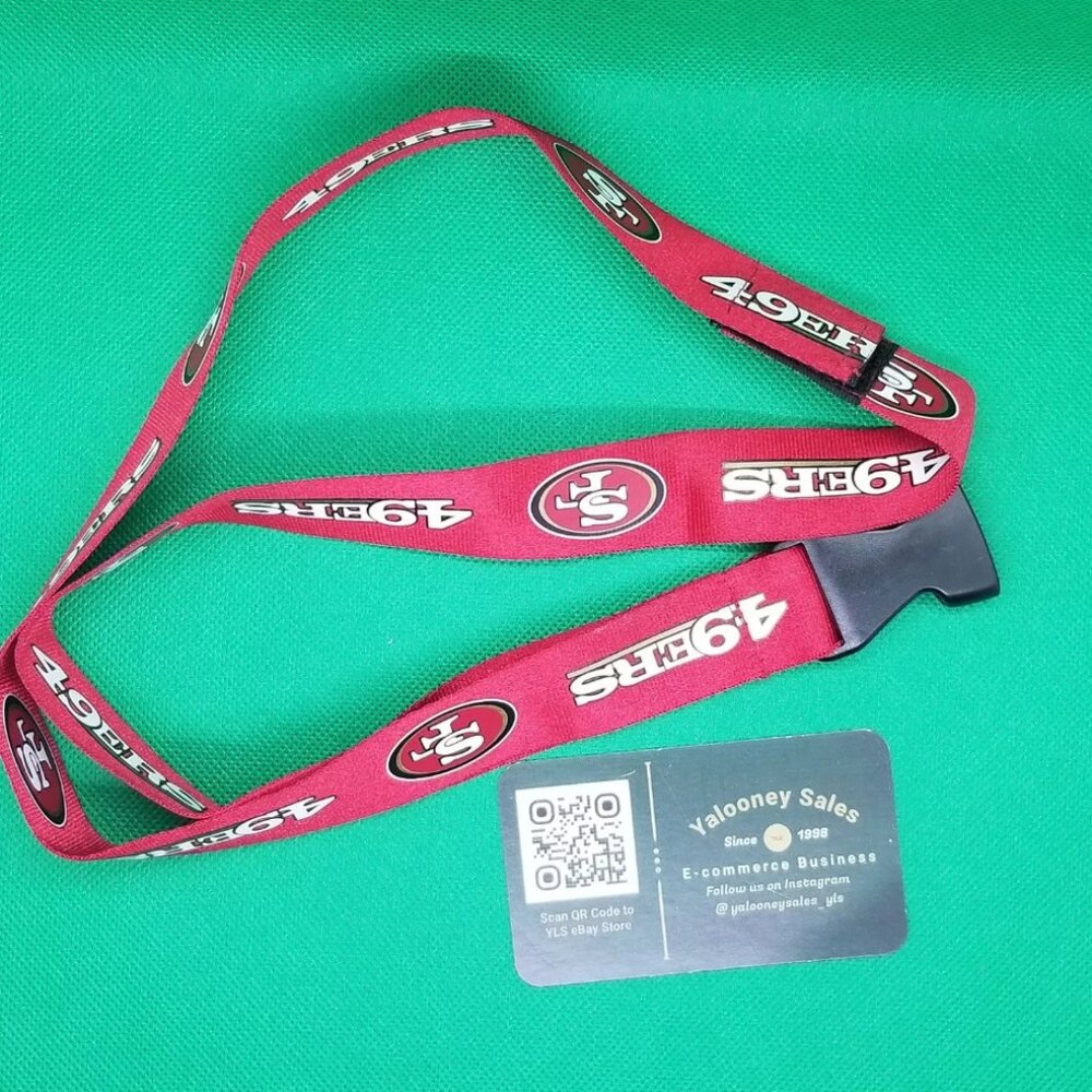 SAN FRANCISCO 49ERS LANYARD DETACHABLE‎ BUCKLE ONLY NFLP 2012 VINTAGE 38 INCHES